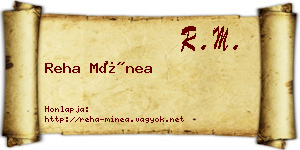 Reha Mínea névjegykártya